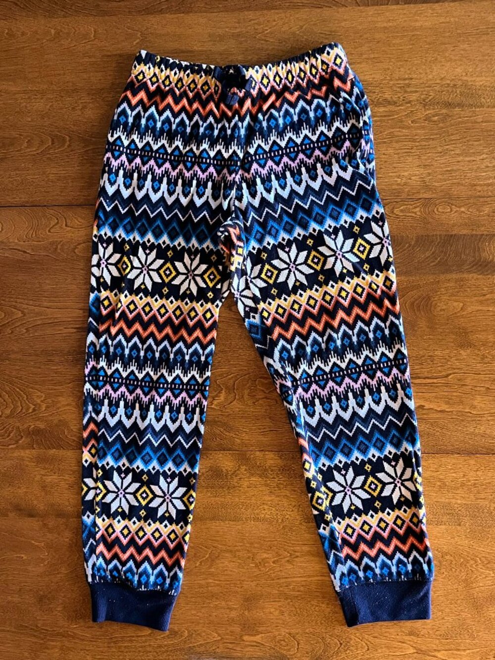 Old Navy fair isle fleece pajama pants M 8